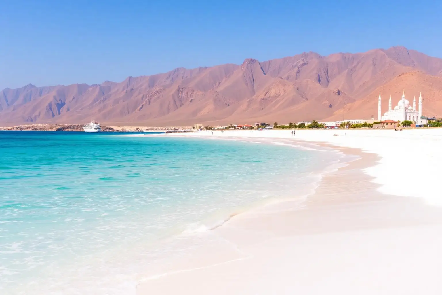Plage de Sable Blanc près de Tadjourah, eaux transparentes, Djibouti